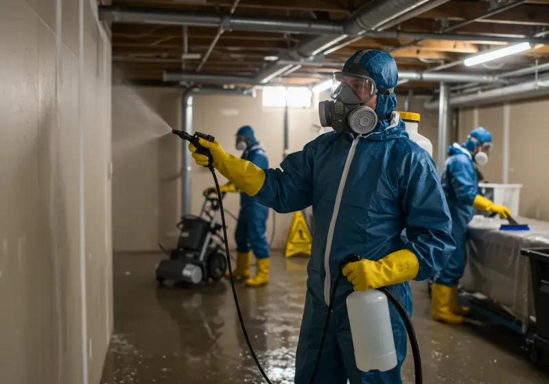 Basement Sanitization and Antimicrobial Treatment process in East Pittsburgh, PA
