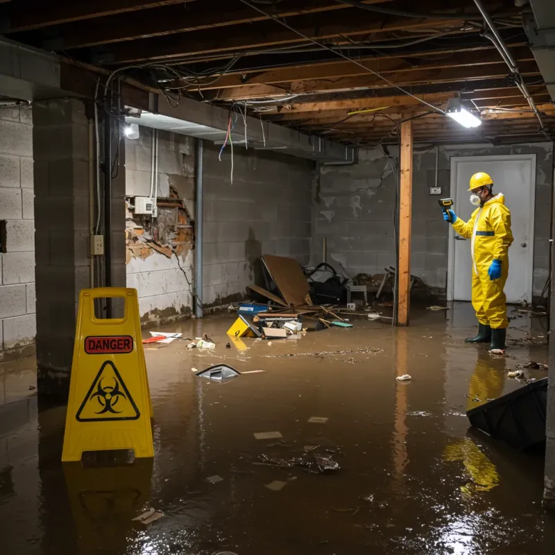 Flooded Basement Electrical Hazard in East Pittsburgh, PA Property